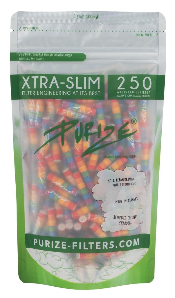 [ZU9SX250RAIN] PURIZE Aktivkohlefilter RAINBOW 1x250er, 5.9mmŘ