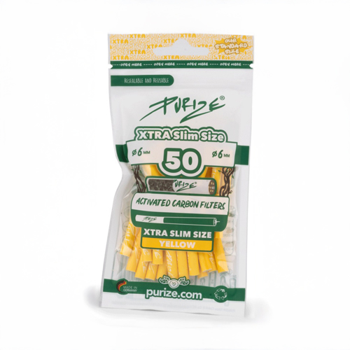 [ZU9SX50Y] PURIZE Activated Carbon Filters Yellow 1x50, 5.9mmø, XTRA