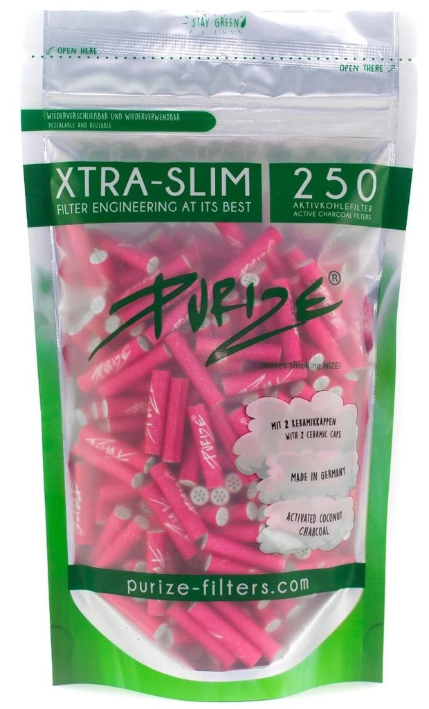 [ZU9SX250P] PURIZE Aktivkohlefilter pink 1x250er, 5.9mmŘ, XTRA