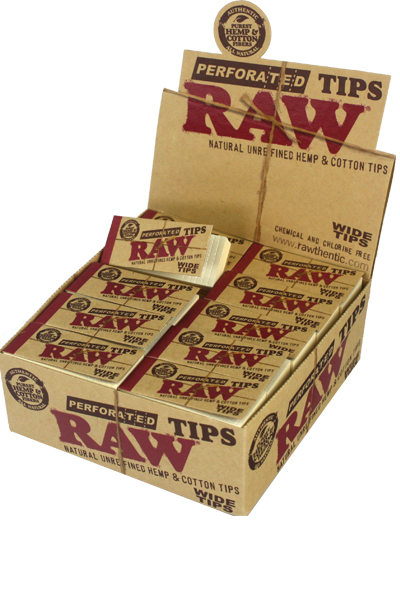 [TIP50P] RAW Wide Tips, VE50, Perforated, 2.5 X 6cm