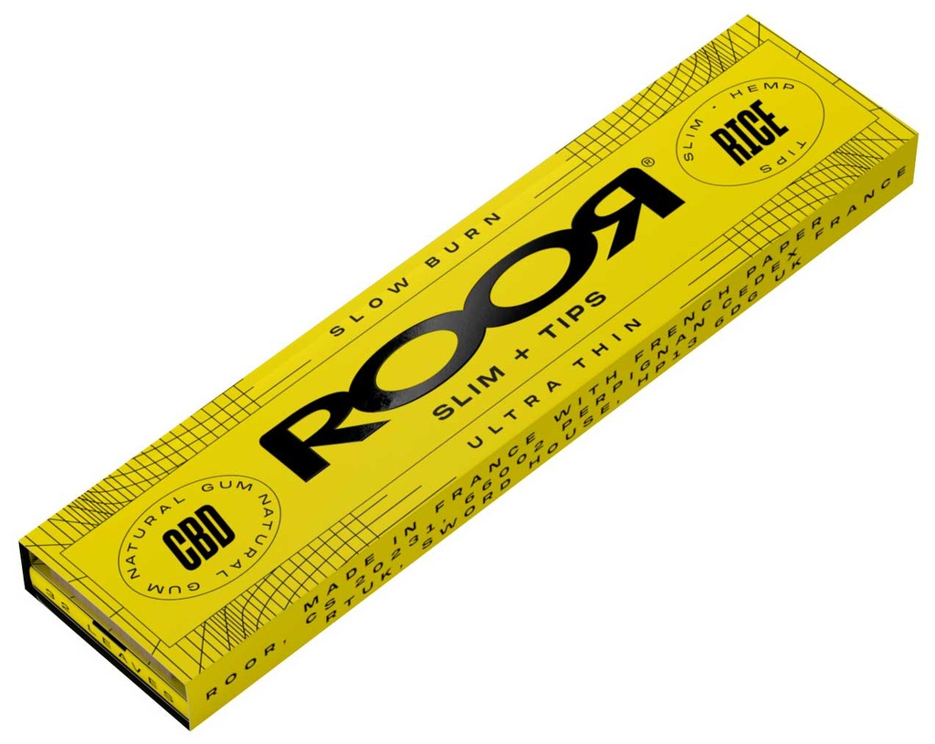 [ZIROOR3T] ROOR Rice King Size Slim + Tips With CBD VE32