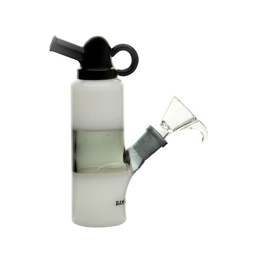 [SSC10143WT] White Mini Bottle Bong, 15 cm