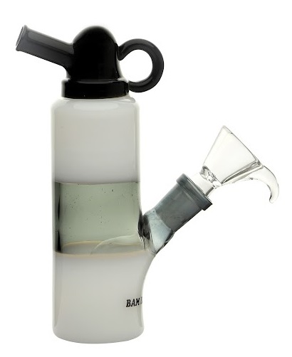 [SSC10143WT] White Mini Bottle Bong, 15 cm