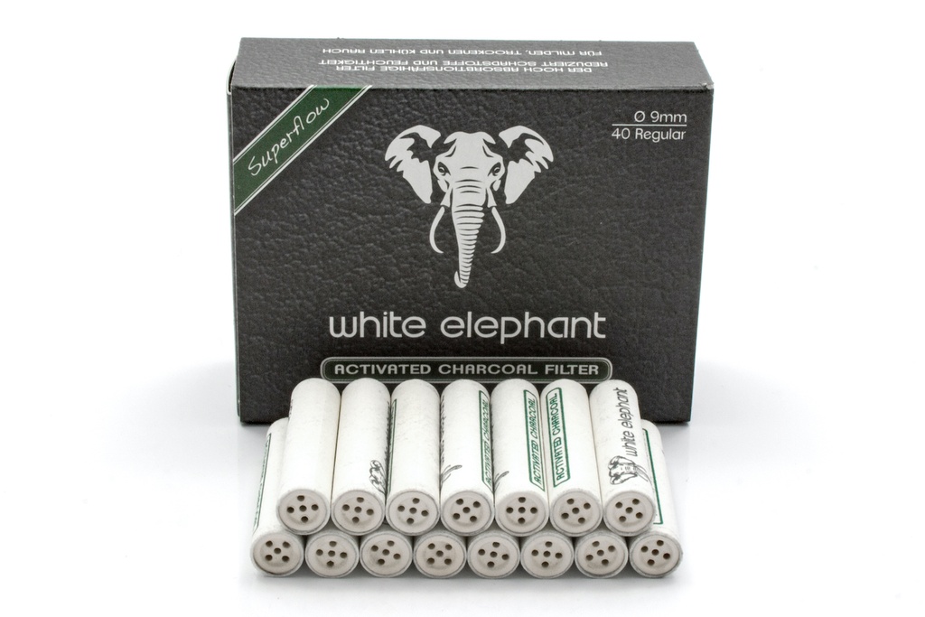 [ZU7A] White Elephant Filter Aktivkohle 9mm - 40 Stk.