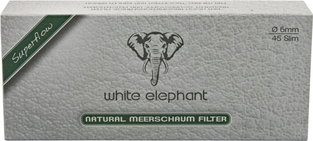 [ZU7MS] White Elephant Filter Meerschaum 6mm - 45 Stk.