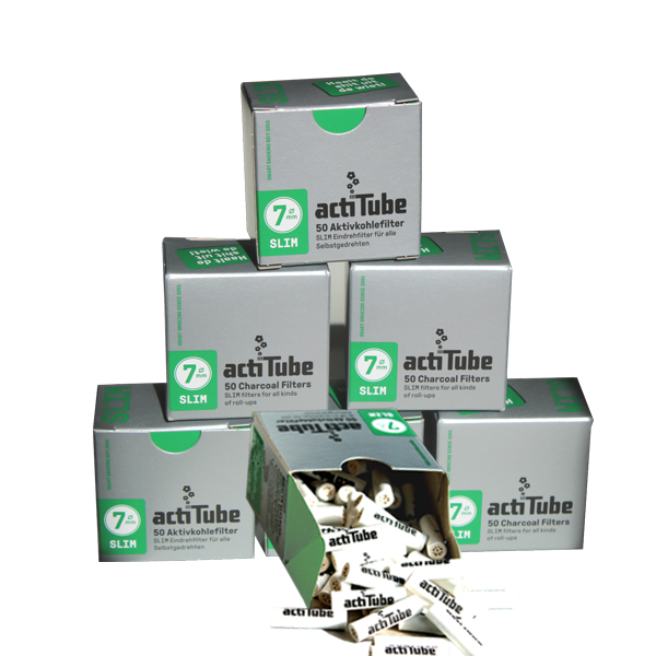 [ZU6S] actiTube 7mmŘ Slim Aktivkohlefilter 1x 50 Pack