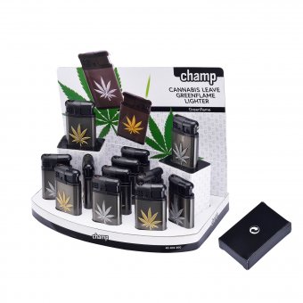 [HP76] Feuerzeuge mit Cannabis Blatt, VE12