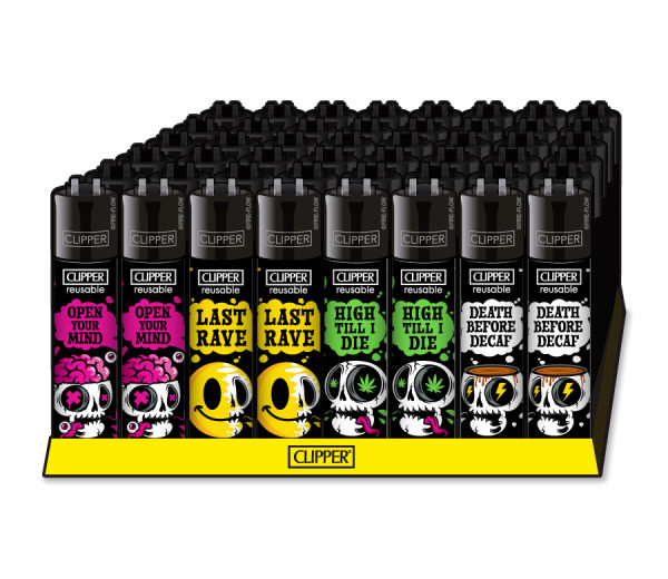 [CL2409] CLIPPER CLASSIC Large Skull Slogan #2, VE48