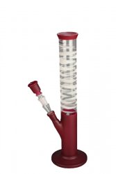 [GW44MCR__SSC10191RE] Glass Bong - 14.5 cm - 35 cm - Red, 42 mm Ø
