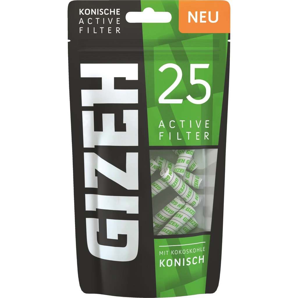 [ZU4KON25] GIZEH Active Filter KONISCH, 1 Beutel a 25 Stück