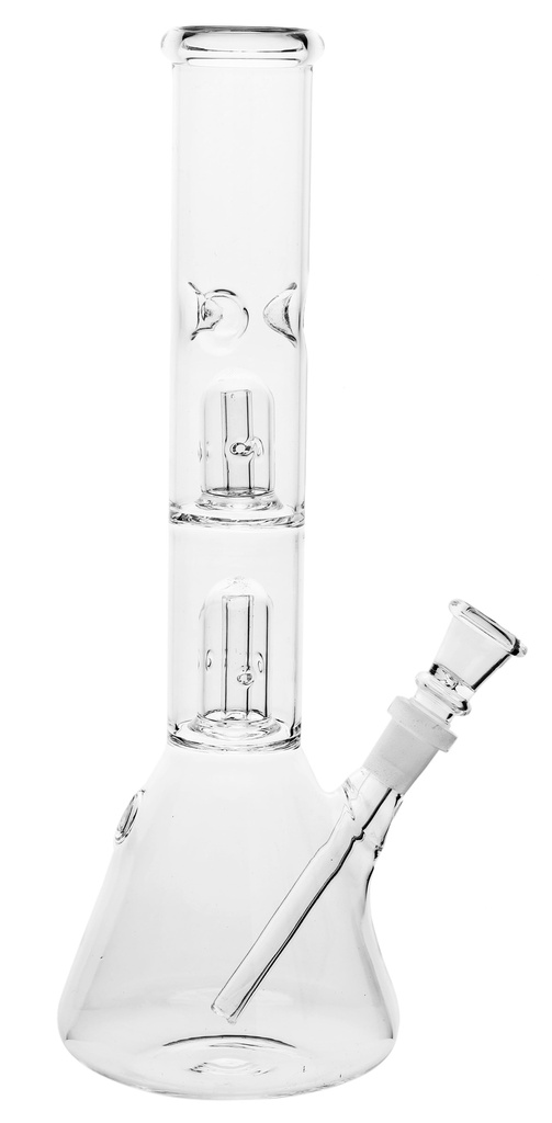 [SSC10213] Glas Bong, Double Percolator, Clear, 30cm