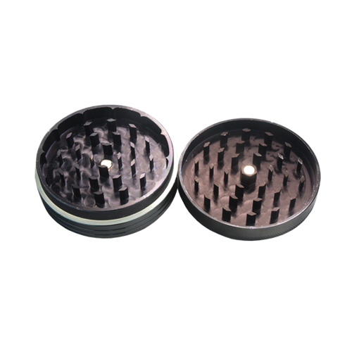 [WN632S] Alu Grinder, 63mm Ø, 2 teilig, schwarz