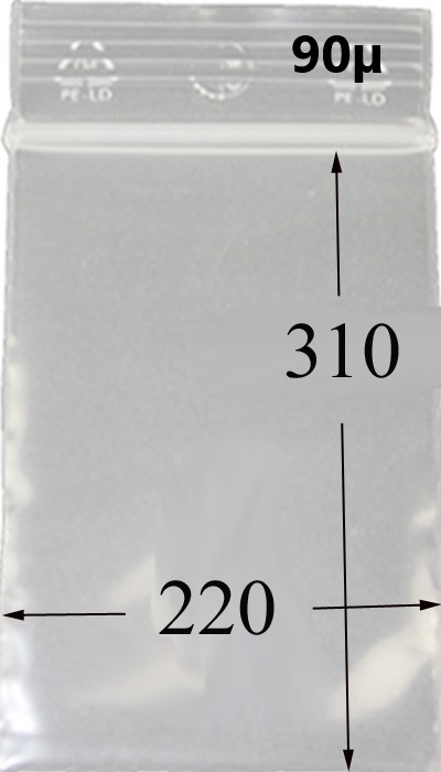[TT490] Poly Bag 22 X 31 Cm, THICK 90my, Bag Of 100