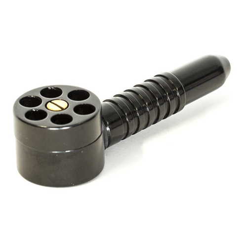 [MP105BK] Six Shooter Pipe, approx. 12 Cm, Black
