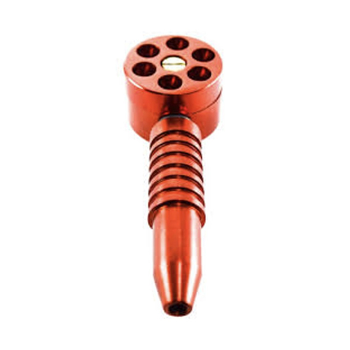 [MP105RD] Six Shooter Pipe, approx. 12 Cm, Red