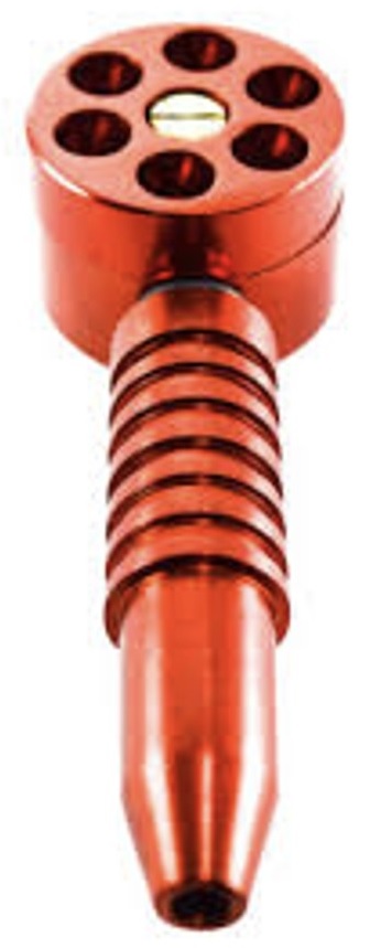 [MP105RD] Six Shooter Pipe, approx. 12 Cm, Red