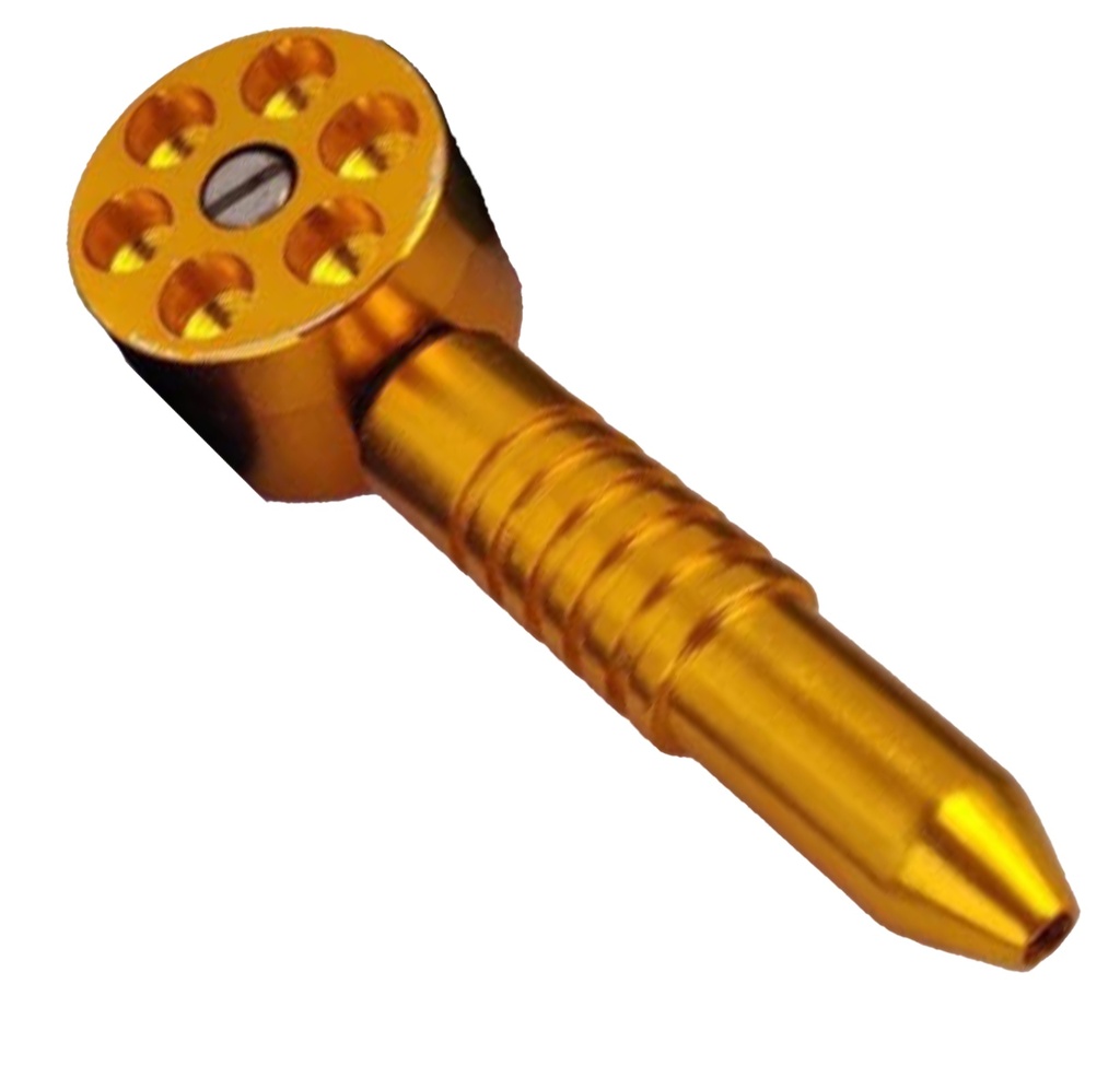 [MP105YL] Sechser  Pfeife , ca.12cm, YELLOW