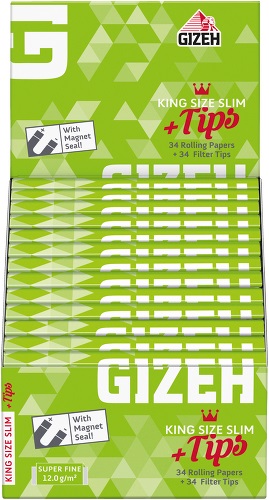 [ZI4FINE] Gizeh King Size Slim Super Fine + Tips, 26er Pack