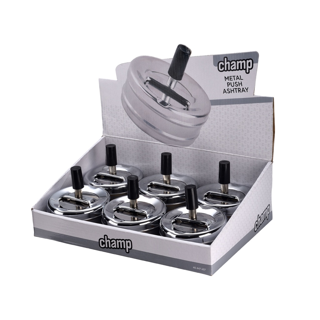 [ASHPUSH] METAL PUSH ASHTRAY, VE 6