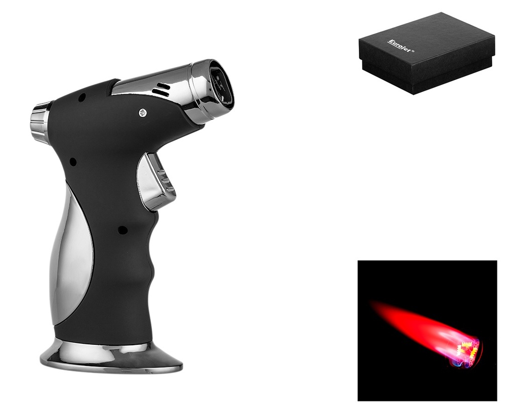 [HP6080] Eurojet Lighter 4-jet Flame, Black/anthracite