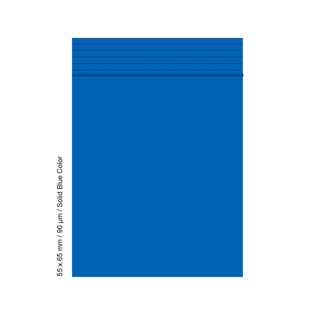 [SLD569BL] Polybeutel 5,5 mal 6,5cm, 90my, VE500, BLUE