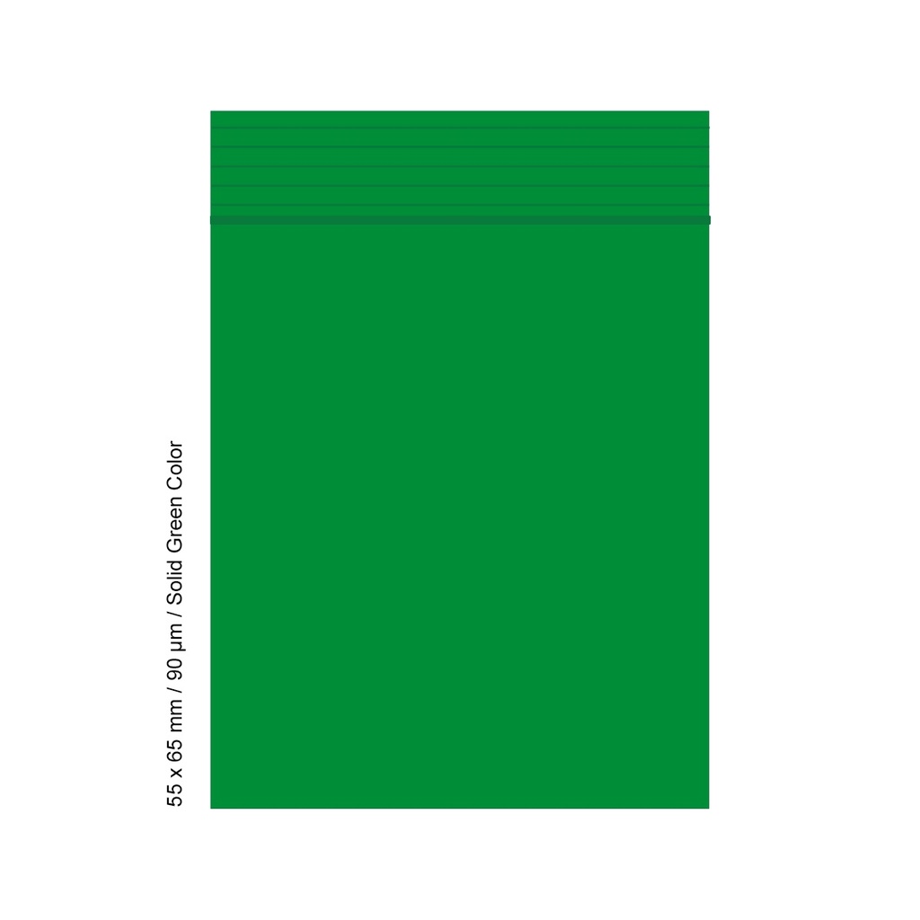 [SLD569GR] Polybeutel 5,5 mal 6,5cm, 90my, VE500, GREEN