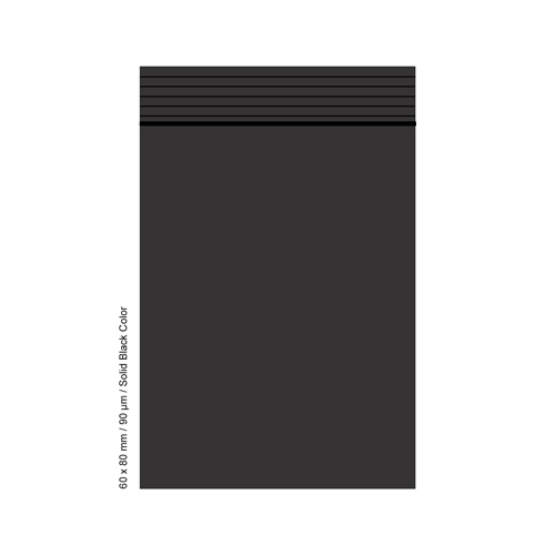 [SLD689BK] Poly Bag 6 X 8 Cm, 90 Microns, Pack Of 500, Black