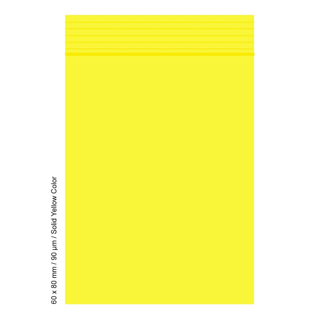 [SLD689YL] Polybeutel 6 mal 8cm, 90my, VE500, YELLOW