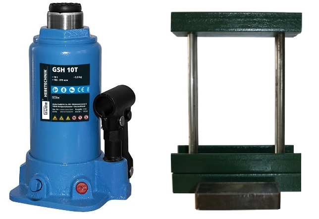 [PRESSHYD] Hydraulikheber mit Pressrahmen und Pressform