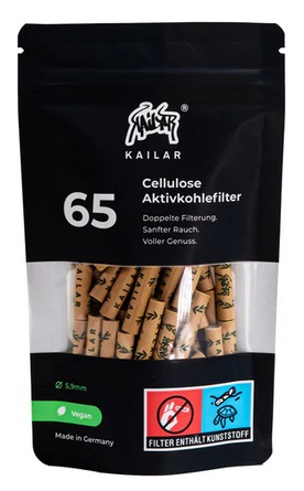 [ZU5U65] Kailar Cellulose+Akt.filter 65er, ORGANIC, 5.9mmØ