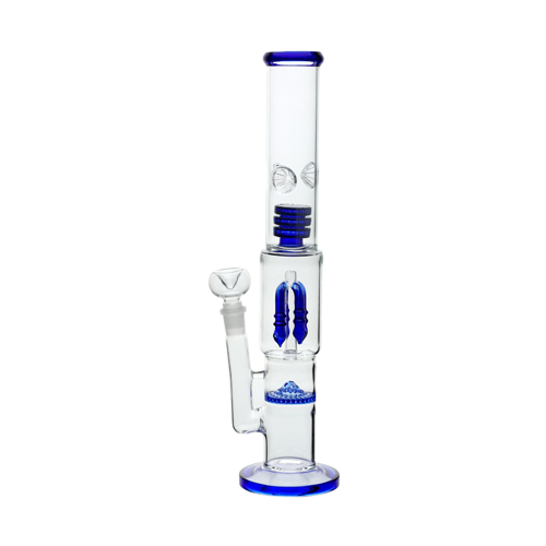 [SSC10334BL] Blue Bong, Honeycomb + Shower + Percolator, 45 cm