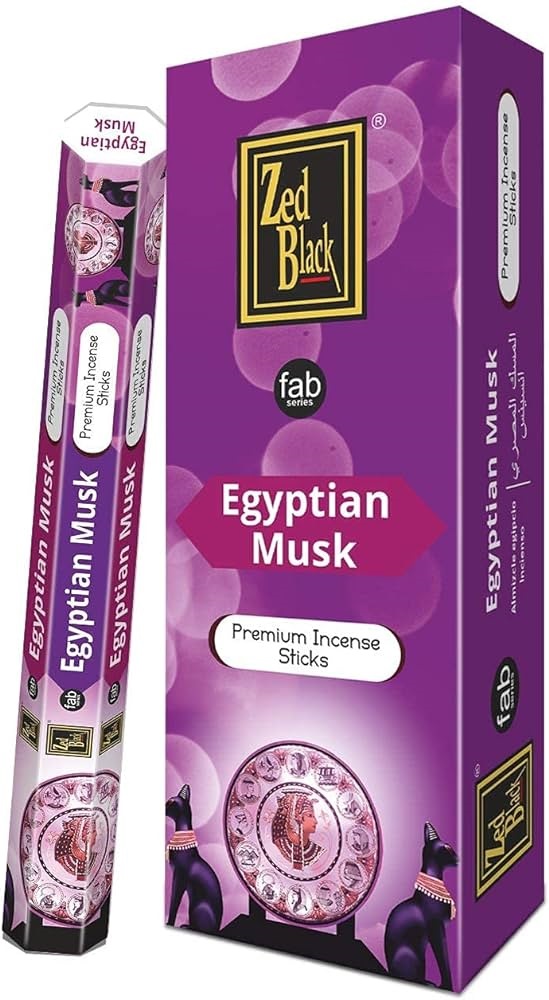 [ZBHX6-3] Incense, Zed Black,EGYPTIAN MUSK, 6 Packs à 20 St.
