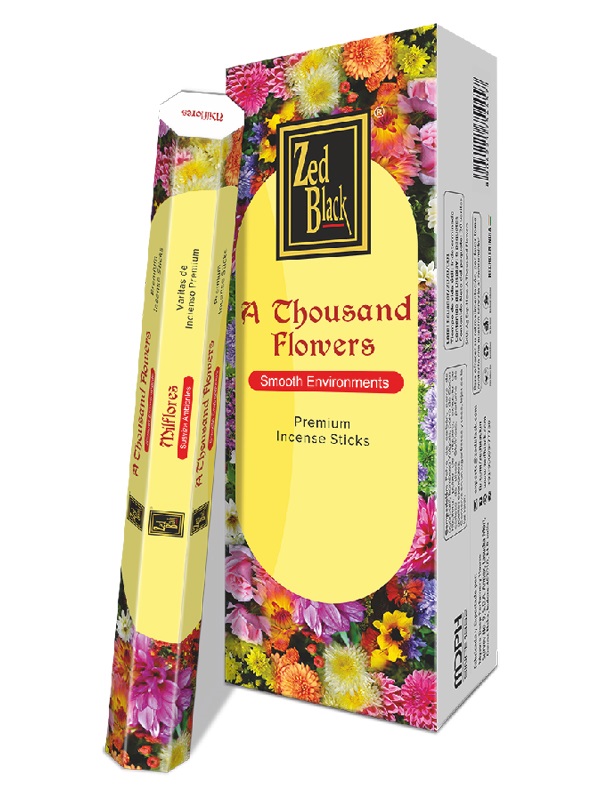 [ZBHX6-5] Incense, Zed Black,THOUSAND FLOWER, 6 Packs à 20