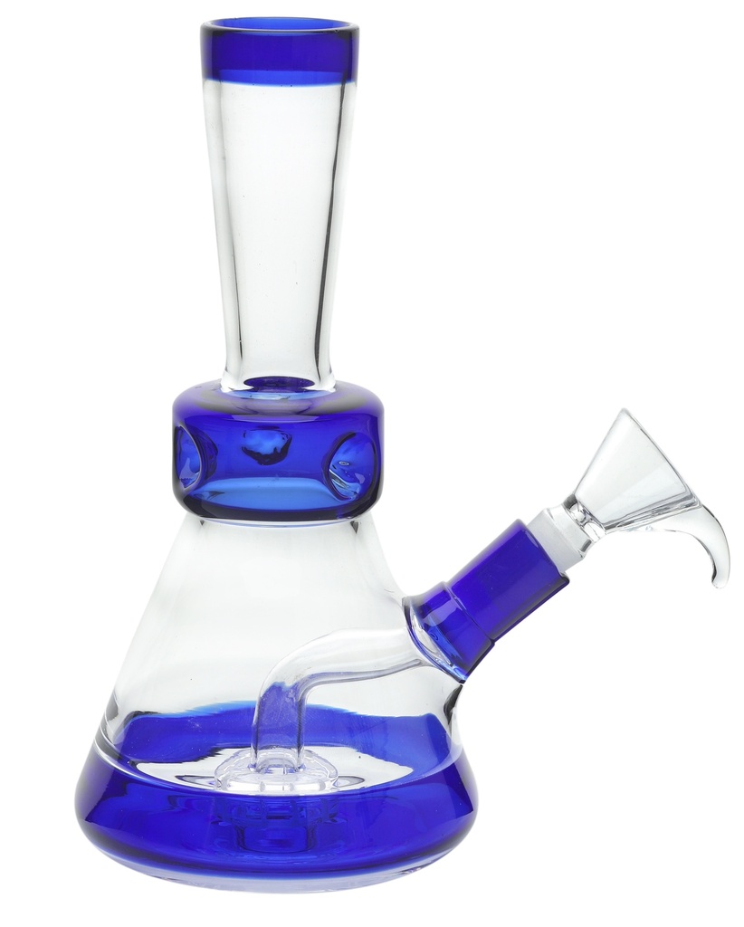 [SSC10331BL] Glass Bong, BLUE, Drum Percolator, approx. 20 cm