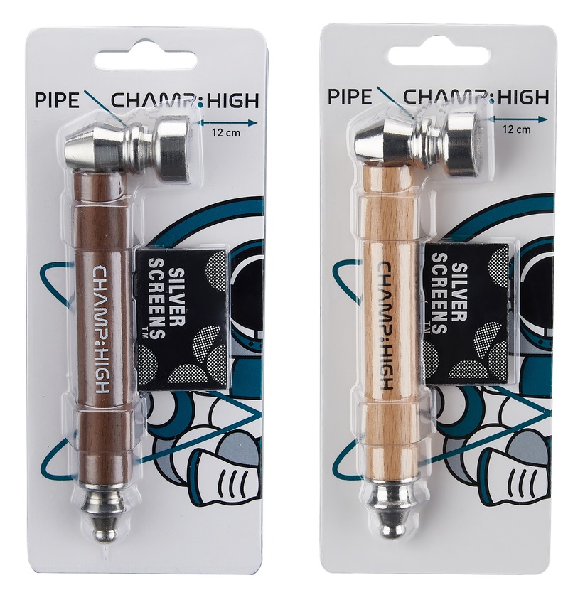 [MP28] METAL / WOODEN PIPE, 12cm, 1 Stück