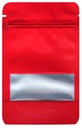 MYLAR BAG with WINDOW 140 x 85mm, Pack of 50, RED