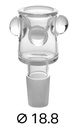 GLAS-Steckkopf,18.8er, Noppen