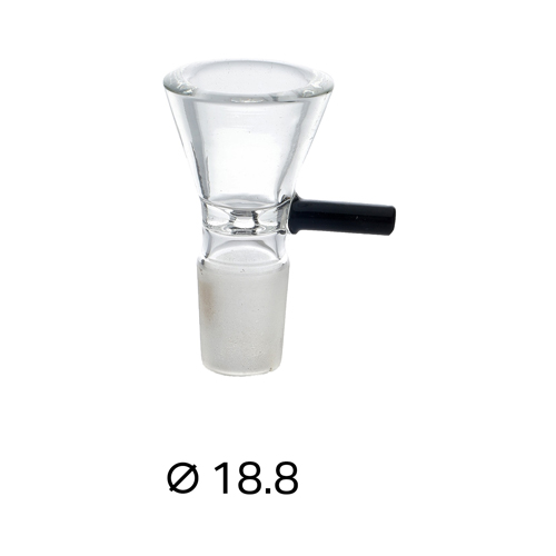 [SSC10224BK] GLAS-Steckkopf,18.8er, Schwarz