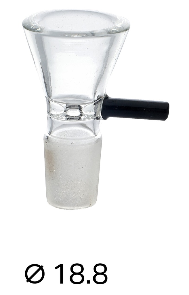 [SSC10224BK] GLAS-Steckkopf,18.8er, black