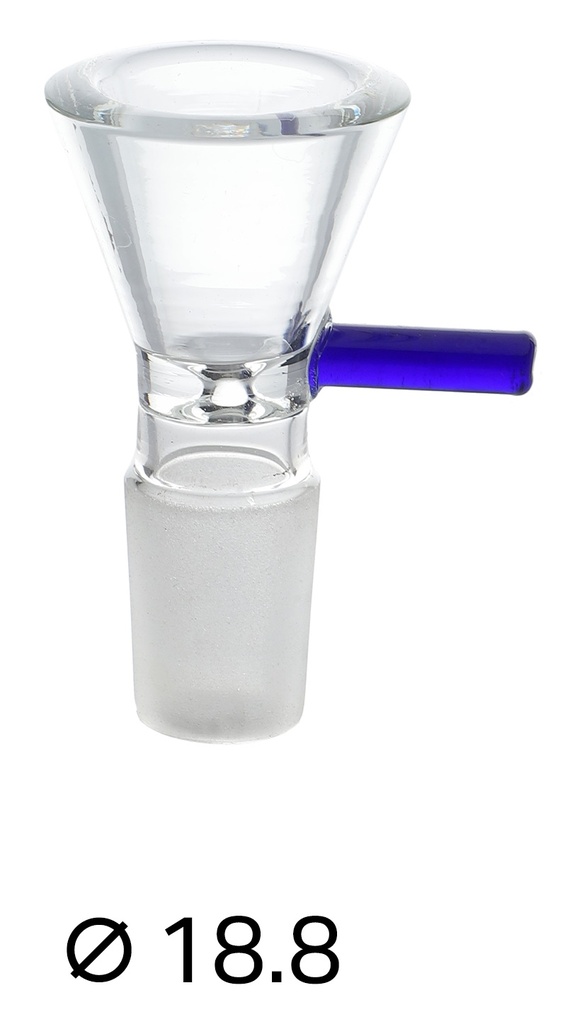 [SSC10224BL] GLASS Plug Head, 18.8 Mm, Blue