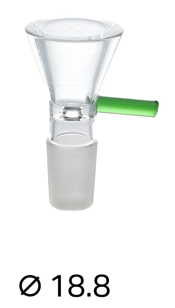 [SSC10224GR] GLASS Plug Head, 18.8 Mm, Green