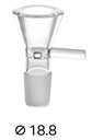 GLAS-Steckkopf,18.8er, clear