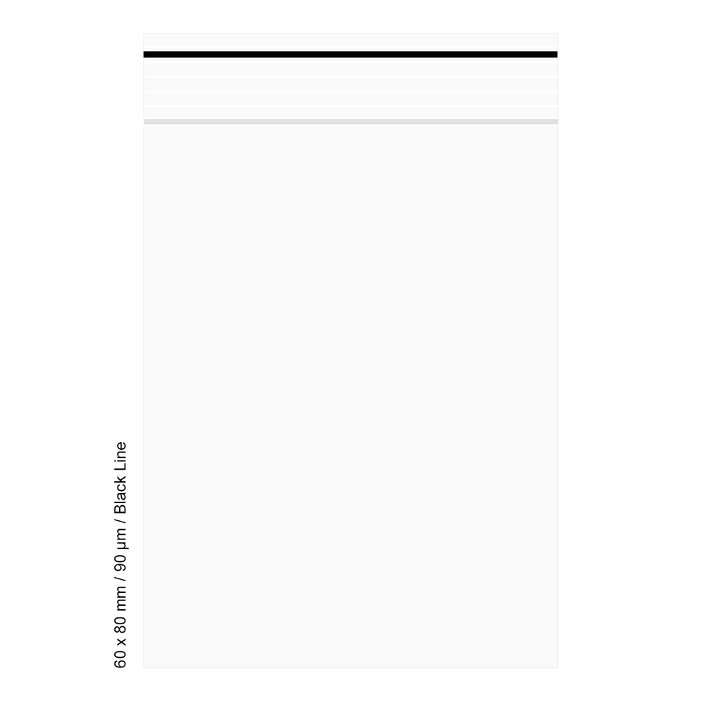 [LD689BKL] Poly Bag 6 X 8 Cm, 90 Microns, Pack Of 500, Black LINE
