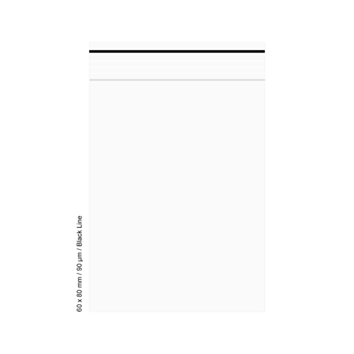 [LD689BKL] Poly Bag 6 X 8 Cm, 90 Microns, Pack Of 500, Black LINE
