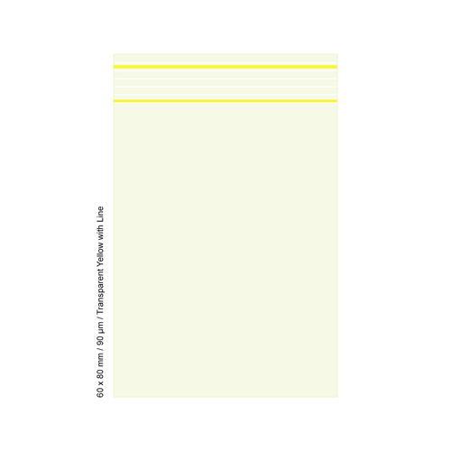 [TLD689YL] Poly Bag 6 X 8 Cm, 90 Microns, Pack Of 500, Transparent YELLOW