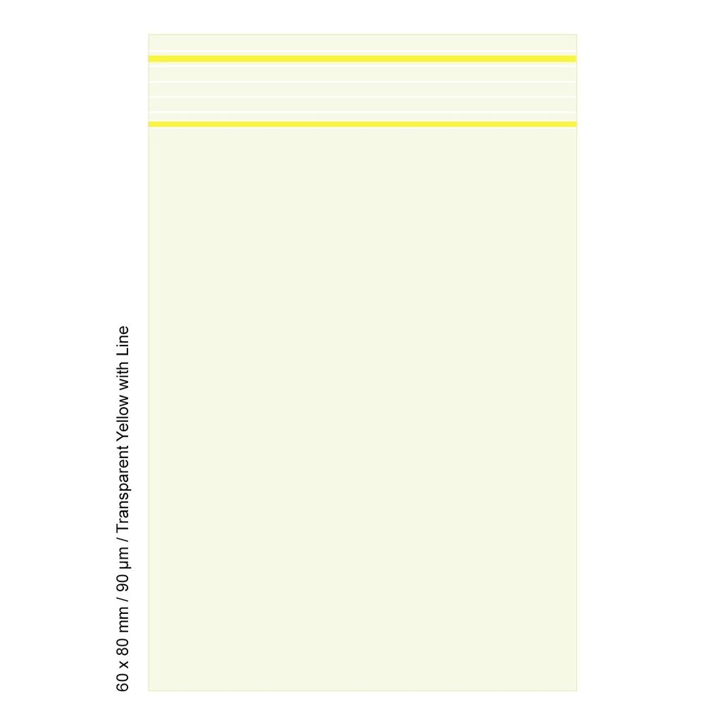 [TLD689YL] Polybeutel 6 x 8cm, 90my, VE500, TransparentYELLOW