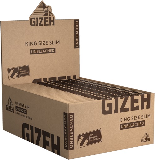 [ZI4KSUN] Gizeh King Size Slim, Pack Of 50, UNBLEACHED