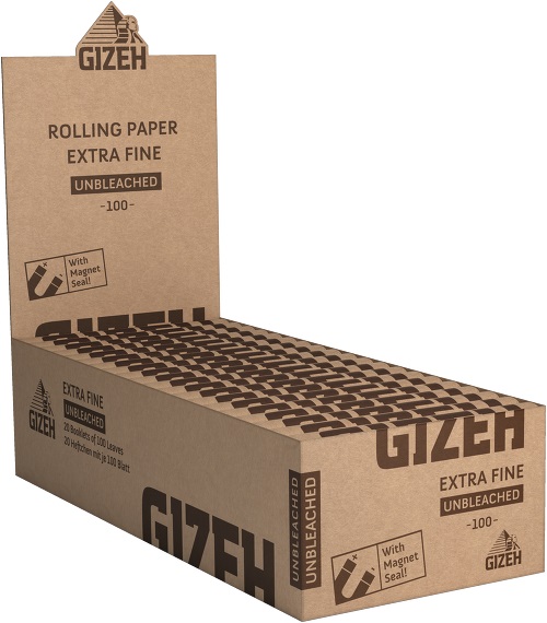 [ZI4UN100] Gizeh Short/single Wide, 20 X 100, UNBLEACHED