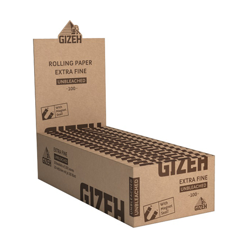 [ZI4UN100] Gizeh kurz/single wide, 20 x 100er, UNBLEACHED