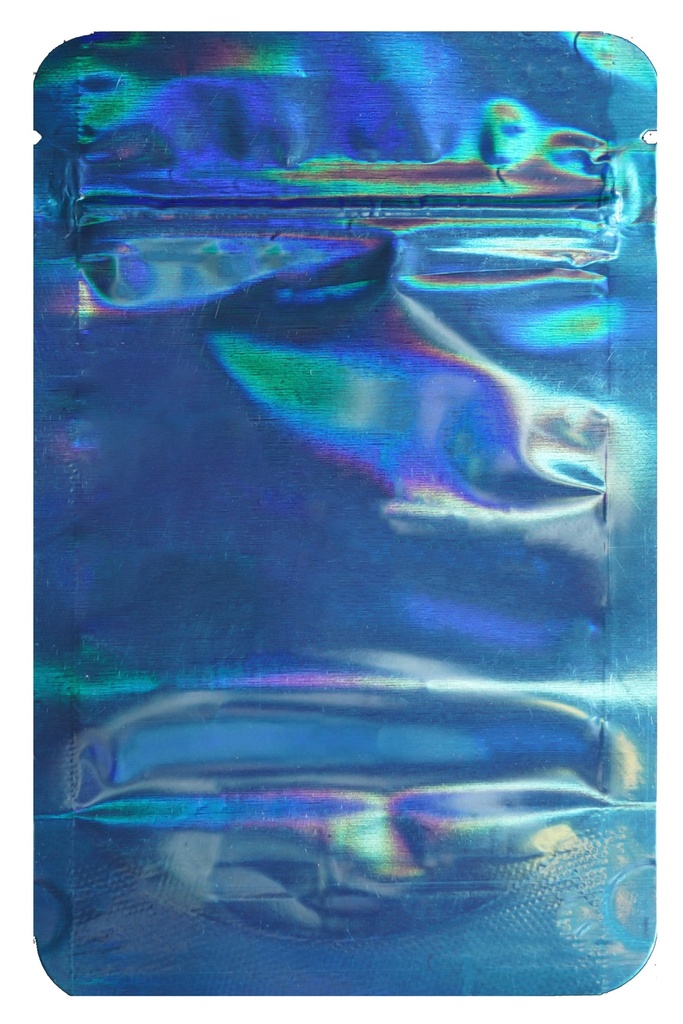 [MB14085BLHOL] Mylarbeutel 140 x 85 mm, VE50, BLUE HOLOGRAPHIC